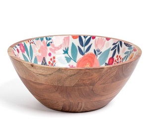 Nuevo Tazón de Madera de Diseño de Lujo, Forma Redonda, Hecho de Madera Sólida, Tazón para Servir, Accesorios de Cocina para el Hogar a Bajo Precio - Product Image 4