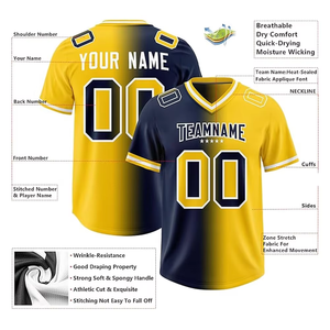 Wholesale Fashion American Football Sports T-Shirts Quick Dry Top Quality Men's - Product Image 3