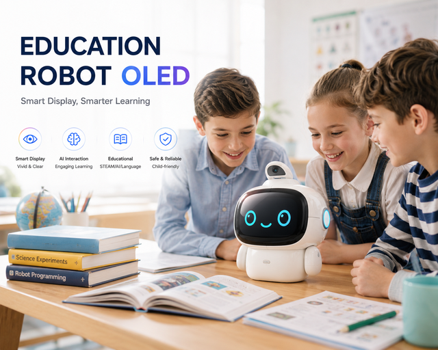 STEM Smart Learning Interactive Ai Education Device Terminal Desktop Toy Pet PDA Outdoor GPS Robot Display Oled Module Panel