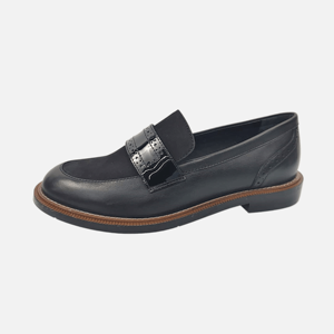 Zapatos formales sin cordones para hombre, parte superior de cuero vacuno CP Crust, charol de vacuno y nobuk de vacuno, suela exterior de goma hecha a mano, puntera cerrada, antideslizantes, para oficina. - Product Image 4