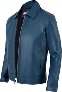 Veste d'hiver en cuir véritable pour homme, effet croco, en cuir de vachette, vintage, faite à la main, vente en gros, commandes en gros - Product Image 4