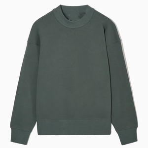 Women Mock Neck Pullover Heavyweight Cotton Fleece Oversized Sweatshirt - Product Image 4