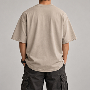 Custom Oversized Mountain Graphic <b>T</b> <b>Shirt</b> Unisex Heavyweight Cotton Vintage Streetwear Tee OEM Private Label - Product Image 5