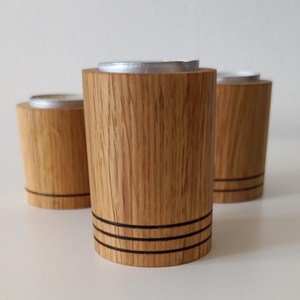 Juego de Portavelas Redondos de Madera con Acabado Natural, Decoración para el Hogar, Soporte para Velas de Té - Product Image 4