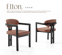 Chaise de salle à manger moderne en cuir PU rembourrée avec structure métallique, non pliable, pour la maison, les restaurants, les hôtels, les cafés