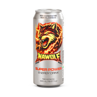 Boisson Énergisante NAWOLF Super Power 490mL x 24 Canettes Non Gazeuse Non Alcoolisée Saveur Originale Produit Vietnamien
