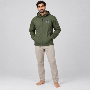 Chaqueta cortavientos para hombre, abrigo moderno para exteriores hecho con tela ligera y duradera que ofrece protección contra el viento, transpirabilidad y comodidad. - Product Image 1