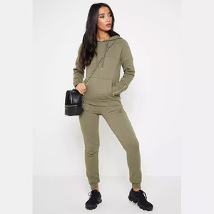 <b>Women</b> Red Solid Streetwear Tracksuit Set Full Sleeve Sporty Hooded <b>Joggers</b> Side Stripe Regular Fit Winter Woven <b>Fleece</b> - Product Image 5