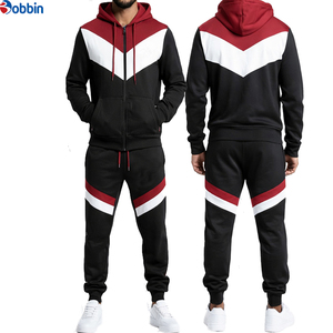 Conjunto Deportivo Personalizado de Alta Calidad con Capucha y Bloques de Color, Conjunto Deportivo Transpirable Personalizado para Hombre, Conjunto Deportivo con Logotipo Personalizado para Hombre - Product Image 1