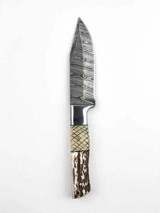 Handcrafted Damascus Steel Decorative Display <b>Tool</b> Stag Bone Handle Metal <b>Craft</b> Sculpture - Product Image 6