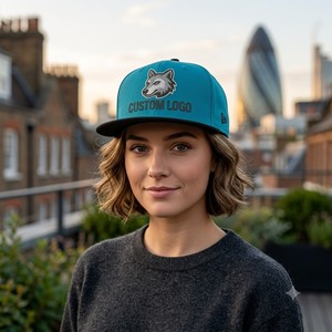 Casquette Snapback Unisexe Premium à Visière Plate 6 Panneaux en Coton Uni avec Broderie de Logo Personnalisé Multicolore Vente en Gros Usine - Product Image 5