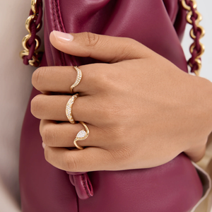 0.50ct Pear Lab Diamond Engagement Ring 18K Gold Shaped Ring Minimalist <b>Bridal</b> Ring Dainty Luxury Proposal Ring Gift for Her - Product Image 5