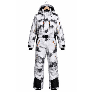 Winter Ski Suit For Men One Piece <b>Waterproof</b> Snowboard Jumpsuit Warm Insulated Windproof Snow Sports Apparel Custom Design - Product Image 1