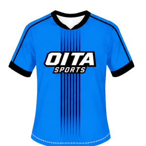 Conjunto de Rugby Azul Rey y Negro, Jersey de Manga Corta con Cuello Redondo y Pantalones Cortos a Juego, Transpirable, para Entrenamiento Deportivo en Equipo - Product Image 3