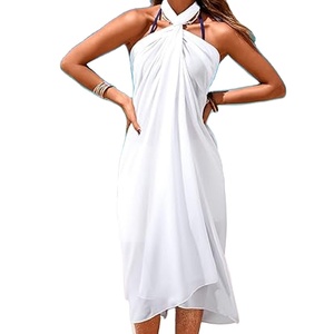 Paréos de plage pour femmes, légers, en rayonne imprimée, pour maillots de bain, avec logo personnalisé, OEM, vente en gros - Product Image 4