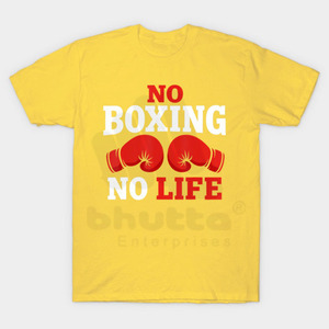 Custom Boxing T-Shirt Men Cotton/Polyester Graphic Tee <b>No</b> Boxing <b>No</b> Life Print Casual Gym Fitness Training Breathable T-Shirts - Product Image 5
