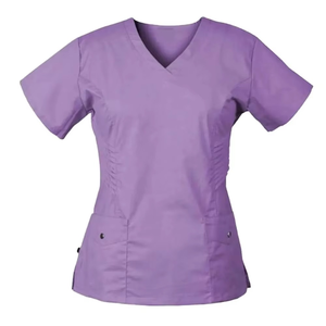 Conjunto de Uniforme de Enfermera con Cierre y Cuello en V, Estilo Moderno 2026, Pantalones Deportivos Elásticos para Hospital, Venta al Por Mayor - Product Image 2