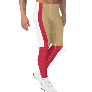 Vêtements de sport actifs de haute qualité à taille élastique pour hommes, leggings de compression mi-cuisses pour l'exercice, l'entraînement, la course à pied et le quotidien - Product Image 5