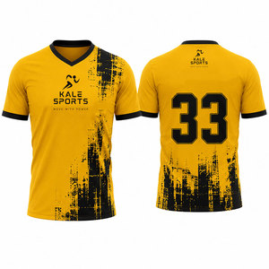 เสื้อฟุตบอลพิมพ์ลายแบบ Sublimated สำหรับผู้ชาย พร้อมชื่อ/หมายเลขทีมที่กำหนดเอง ชุดกีฬาระบายอากาศได้ดีสำหรับนักฟุตบอล - Product Image 1
