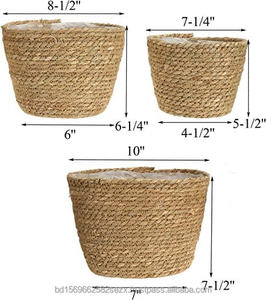 ตะกร้าสานมือจากหญ้าทะเล ดีไซน์หลากหลาย ขนาดสั่งทำได้ เป็นมิตรกับสิ่งแวดล้อม 100% คุณภาพสูง ทนทาน ระบายอากาศได้ดี ย่อยสลายได้ทางชีวภาพ - Product Image 1