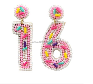 Boucles d'oreilles élégantes brodées, accessoire à la mode - Product Image 6