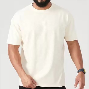 T-shirt blanc pour homme en coton 100% 250GSM, style streetwear, personnalisé OEM, avec impression par transfert thermique, sérigraphie DTG, teinture vintage délavée à l'acide. - Product Image 6