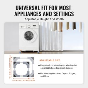 Base Ajustable para Mini Refrigerador con Ruedas Suaves, Pedestal Universal para Lavadora y Refrigerador, Ruedas Multiusos - Product Image 4