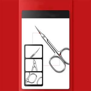 Stainless Steel <b>Cuticle</b> <b>Scissors</b> With Sharp Straight Blades For Manicure Beauty Tools Adult Use Round Handle Durable Design - Product Image 4