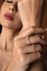 Custom 14K Solid Gold Heart Shape Stackable <b>Ring</b> Dainty Minimalist Modern Solitaire Everyday Wear Fine Jewelry B2B Factory Price - Product Image 6