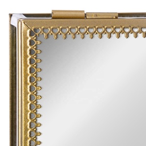 กล่องเครื่องประดับแก้วงานหัตถกรรมสุดหรูทันสมัยทำจากทองเหลืองขอบโลหะสแนปปิดรูปร่างขนาดที่กำหนดเองสำหรับการตกแต่งบ้านการจัดเก็บ - Product Image 2