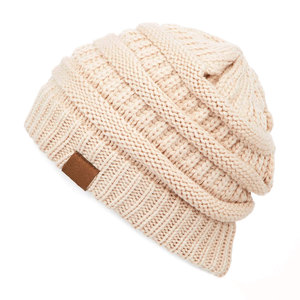 Gorro de Punto Unisex de Poliéster/Algodón, Casual, Invernal, Hecho a Mano, Color Sólido, Bordado 3D, Ajustable para Adultos - Product Image 3
