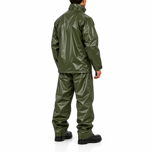 Ensemble de pluie personnalisé pour homme – Imperméable robuste, veste et pantalon, couleur unie, pour moto, extérieur et travail - Product Image 6