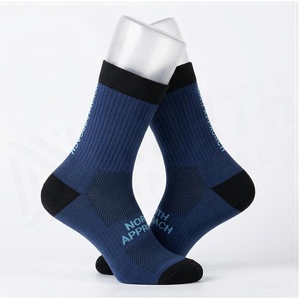 North Approach Crew <b>Socks</b> Blue Breathable <b>Running</b> <b>Socks</b> for Adults Summer Season - Product Image 3