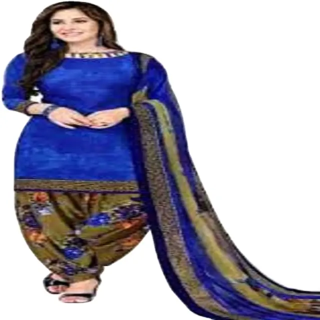 Pronto all'uso Shalwar Kameez ricamo pakistano elegante vestito da donna Punjabi Patiala abiti per feste e diserbo