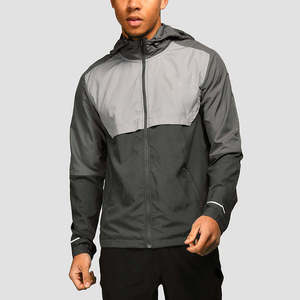 Custom Men's Lightweight Waterproof Hooded Windbreaker <b>Jacket</b> Outdoor <b>Running</b> Sports Coat Wholesale Thin <b>Reflective</b> Windcheater - Product Image 1