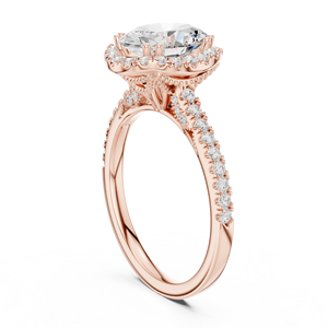 Anillo de Compromiso de Oro Sólido de 14K con Diamante Cultivado en Laboratorio con Corte Pera y Diamantes Laterales con Claridad VVS1, Regalo de Boda - Product Image 6