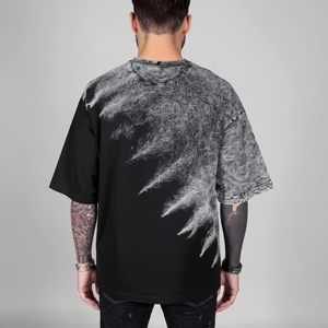 Private Label <b>Men's</b> T-Shirt Manufacturer 100% Cotton Oversized Short Sleeve Vintage Eco-Friendly Drop Shoulder Custom Printing - Product Image 5