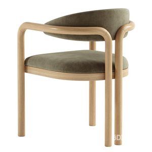 Silla de Comedor Moderna, Tapizada, de Alta Calidad y Duradera, con Estructura de Madera y Asiento de Cuero Sintético, Diseño Escandinavo para Hogares y Hoteles - Product Image 2
