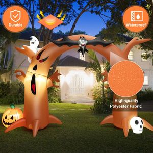 Arco Gonfiabile di Halloween a Forma di Albero Morto Alto 2,4 Metri con Luci LED e Fantasmi di Pipistrelli, Decorazioni per Esterni e Giardino - Product Image 2