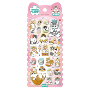 Pegatinas de Marshmallow, Adhesivos Decorativos Coreanos con Diseño de Gato, Lindos y Removibles para Diario, Venta al Por Mayor - Product Image 2