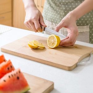 Tabla de Cortar de Bambú Premium con Mango de Acero Inoxidable, Tabla de Cocina para Preparar Alimentos - Product Image 6