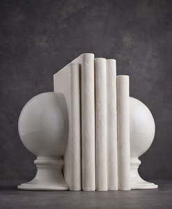 <b>Decorative</b> Modern White Metal Orb Bookends Texture Casting Library <b>Office</b> Desk <b>Decor</b> Item Wholesale - Product Image 5