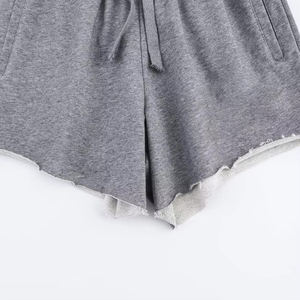 Conjunto de Dos Piezas Casual para Mujer, Personalizado al por Mayor, de Algodón, para Verano, Camiseta y Pantalones Cortos, Ropa Deportiva con Logotipo Personalizado - Product Image 3