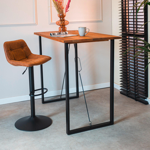 Table de bar industrielle polyvalente en bois de manguier brun pour salle à manger atelier parc maison bars hôtels salon restaurant meubles - Product Image 6