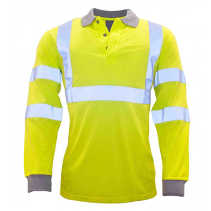 เสื้อโปโลแขนยาวสำหรับพนักงานด้านสาธารณประโยชน์ แบบสะท้อนแสง พร้อมโลโก้และดีไซน์สั่งทำพิเศษ สำหรับผู้ใหญ่ - Product Image 1