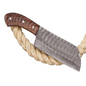 Cuchillo de carnicero y verdurero de acero al carbono forjado a mano con mango de madera, grosor de 0.6 mm - Product Image 3