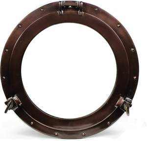 Décoration murale en fer en forme de hublot, style bateau nautique, fenêtre ronde pour intérieurs marins côtiers - Product Image 4