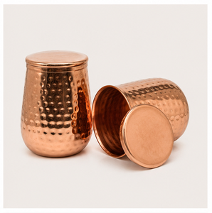 Bulk Wholesale Pure Hammered <b>Copper</b> Glass Set Handcrafted Eco-Friendly <b>Copper</b> <b>Cup</b> for Home & Hotel Drinkware - Product Image 2