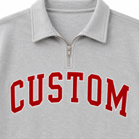 Sudadera Personalizada para Mujer, Talla Grande, 100% Algodón, con Rayas en Contraste, Estilo Vintage, con Logotipo Personalizado, Cuello Polo con Media Cremallera