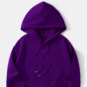 men hoodie oversized drop shoulder cotton fleece heavy <b>weight</b> distressed embroidery print pullover streetwear hoodie wear - Product Image 1